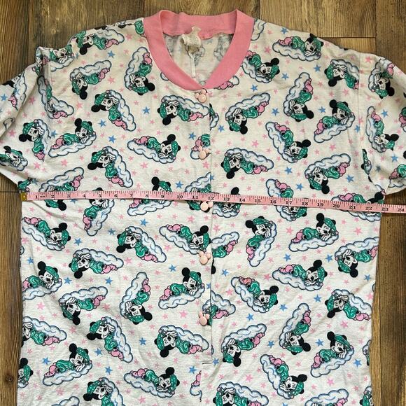Vintage Disney Mickey Unlimited Pajamas Bodysuit One Piece Sleeping Mickey Small - Picture 9 of 13
